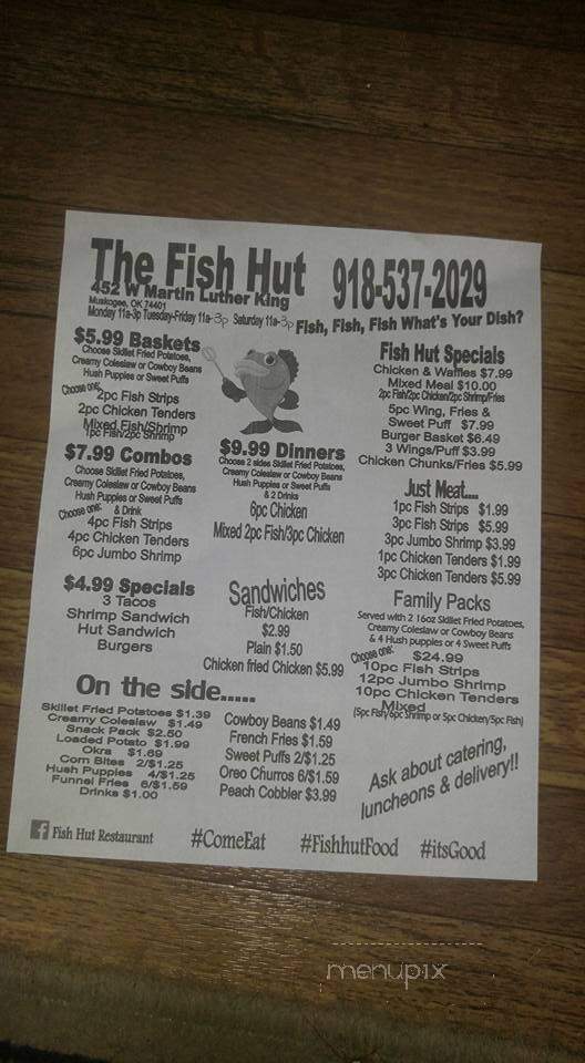 Fish Hut - Muskogee, OK menu_pic