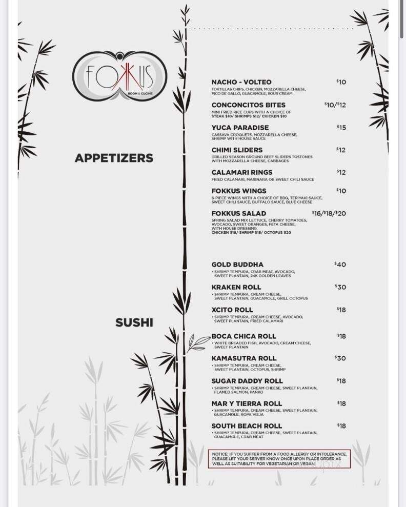 Fokkus Room & Cucine - Bronx, NY menu_pic