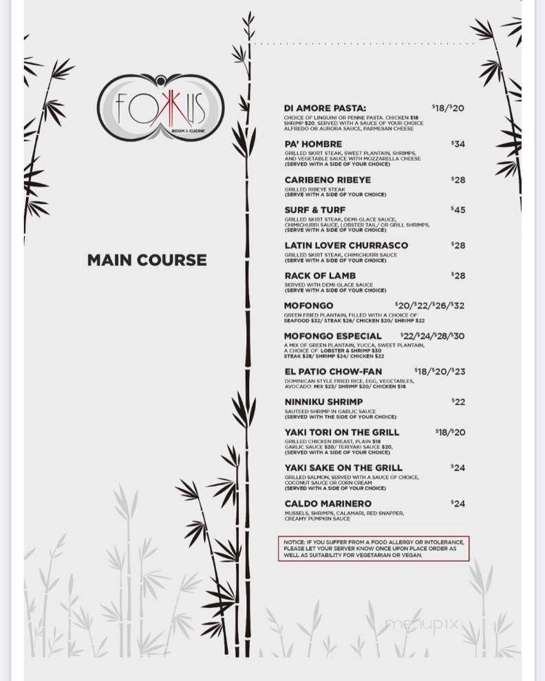 Fokkus Room & Cucine - Bronx, NY menu_pic