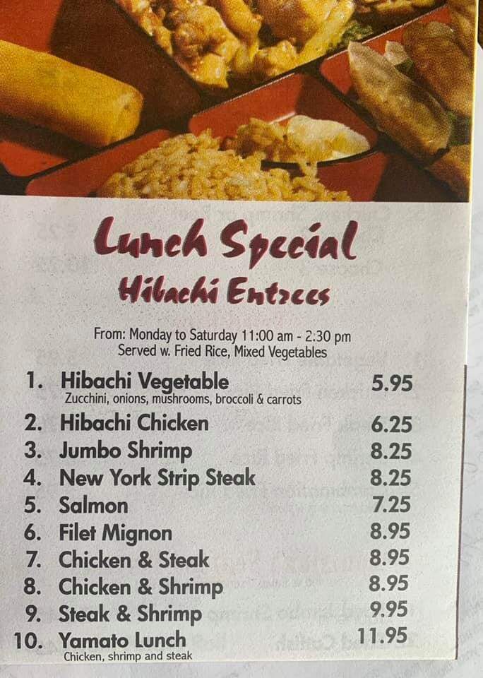 Yomato - Bogalusa, LA menu_pic