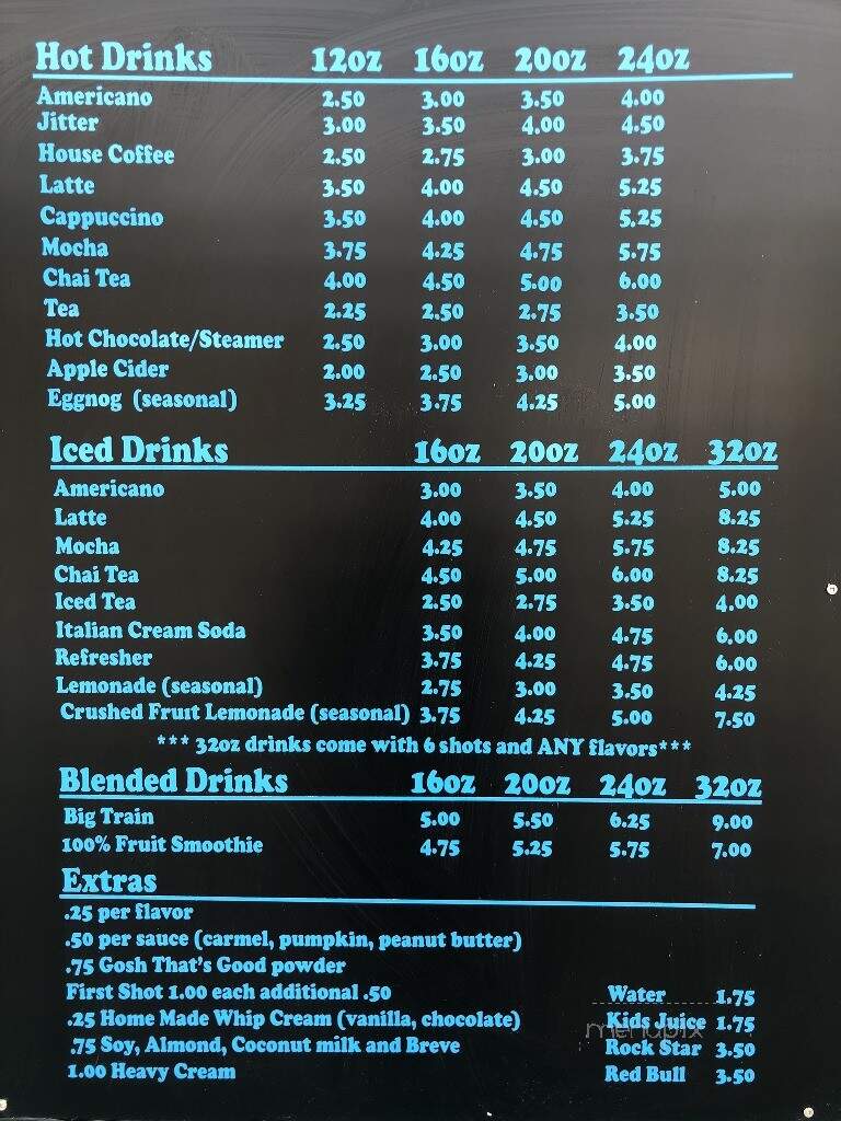 Fresh Start Espresso - Saint Helens, OR menu_pic