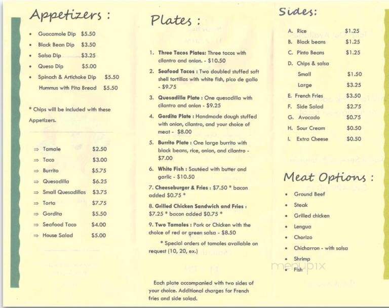 Back Porch Bar and Grill - Pensacola, FL menu_pic