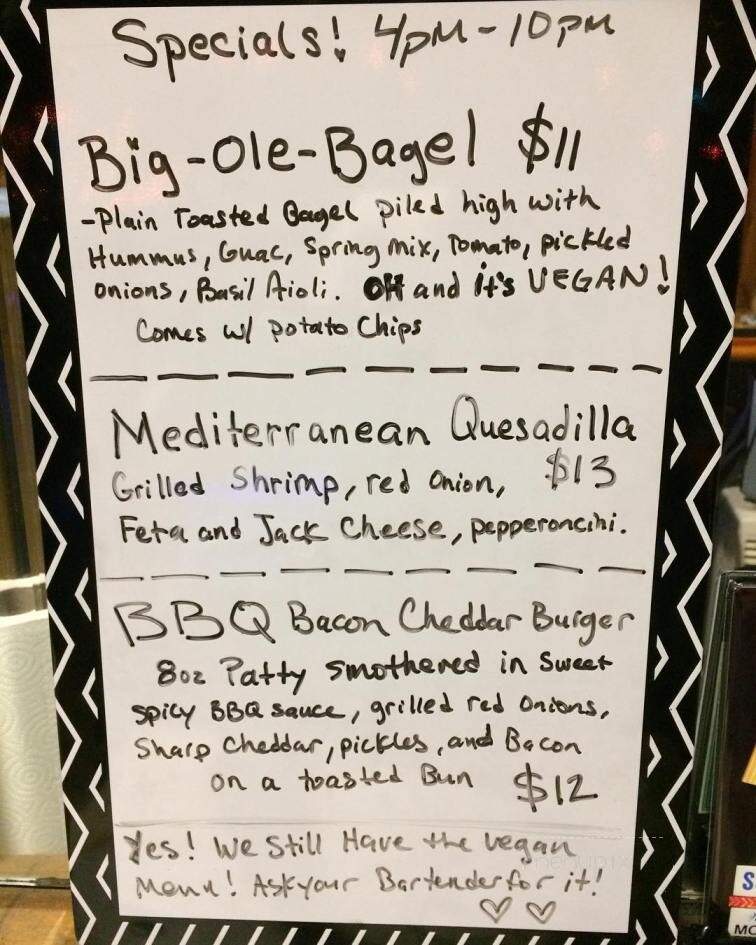 Back Porch Bar and Grill - Pensacola, FL menu_pic