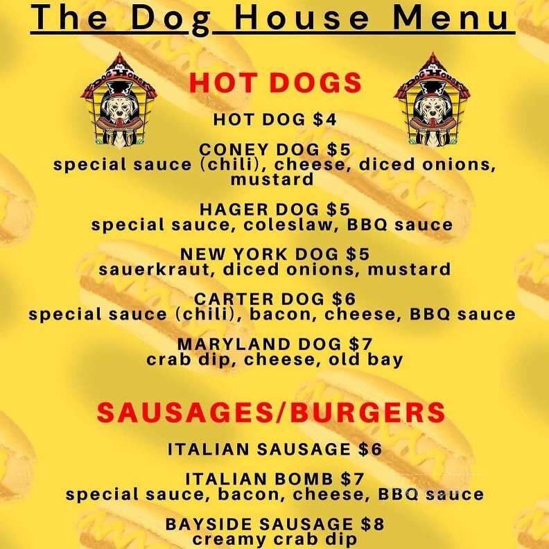 The Dog House - Hagerstown, MD menu_pic