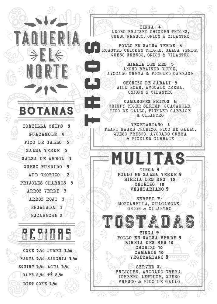Taqueria El Norte - Alliston, ON menu_pic