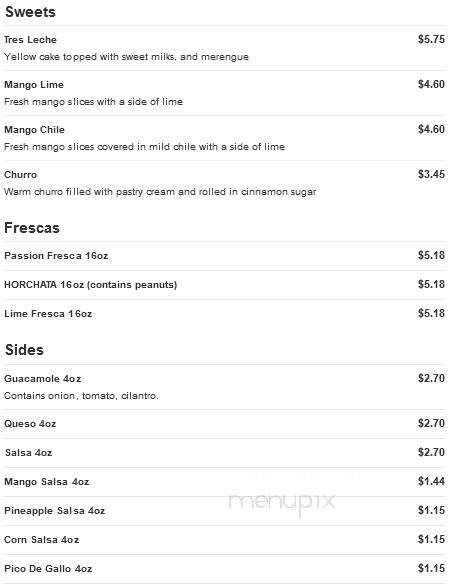 Achilito's Taqueria - Foxborough, MA menu_pic