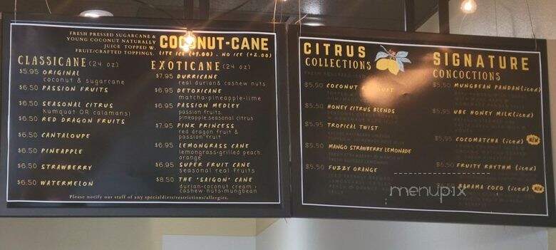 Cane Concoctions - San Diego, CA menu_pic