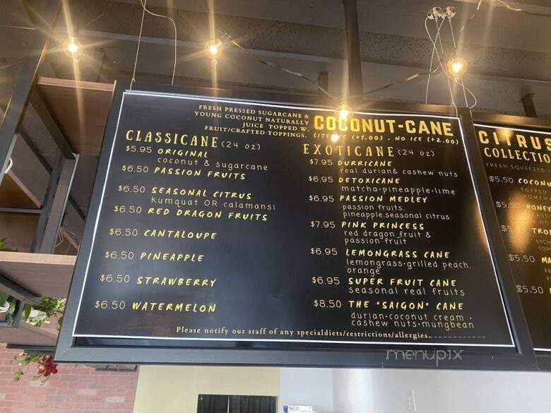 Cane Concoctions - San Diego, CA menu_pic