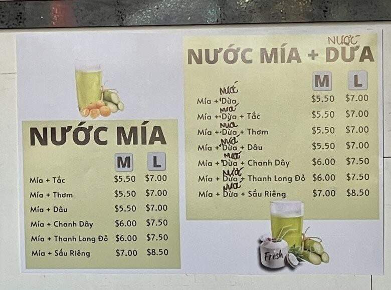 Cane Concoctions - San Diego, CA menu_pic