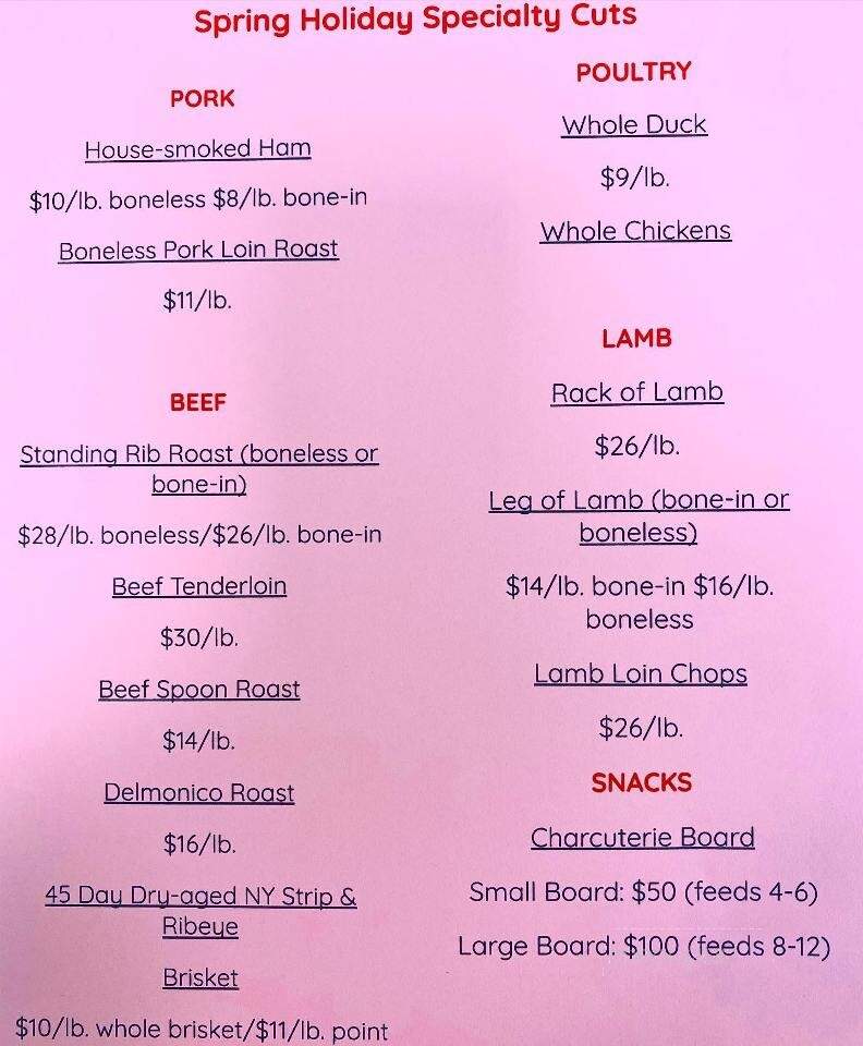 Meat People Butcher - Madison, WI menu_pic