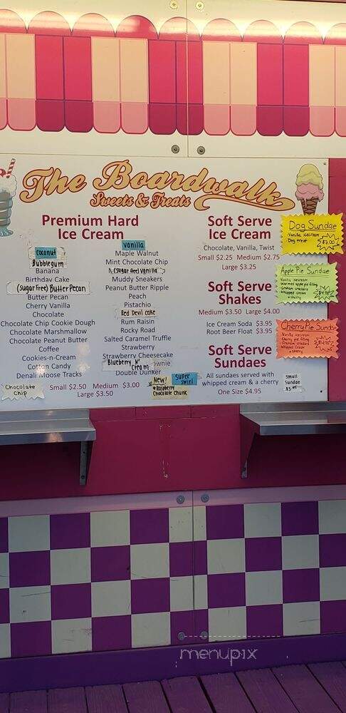 The Boardwalk Sweets & Treats - Hamlin, PA menu_pic