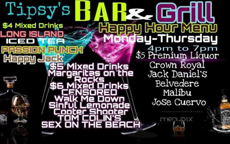 Tipsy's Bar & Grill - Greenville, MS menu_pic