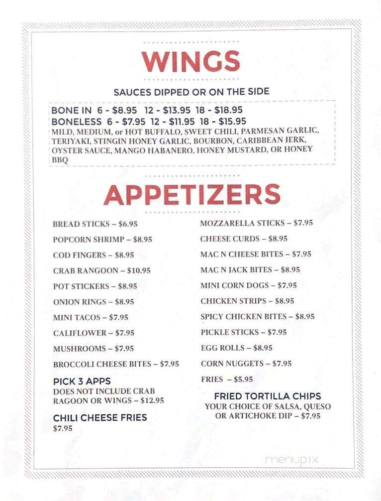 Village Pump Saloon - Tamarack, MN menu_pic
