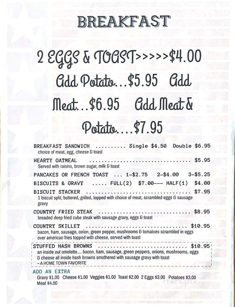Village Pump Saloon - Tamarack, MN menu_pic
