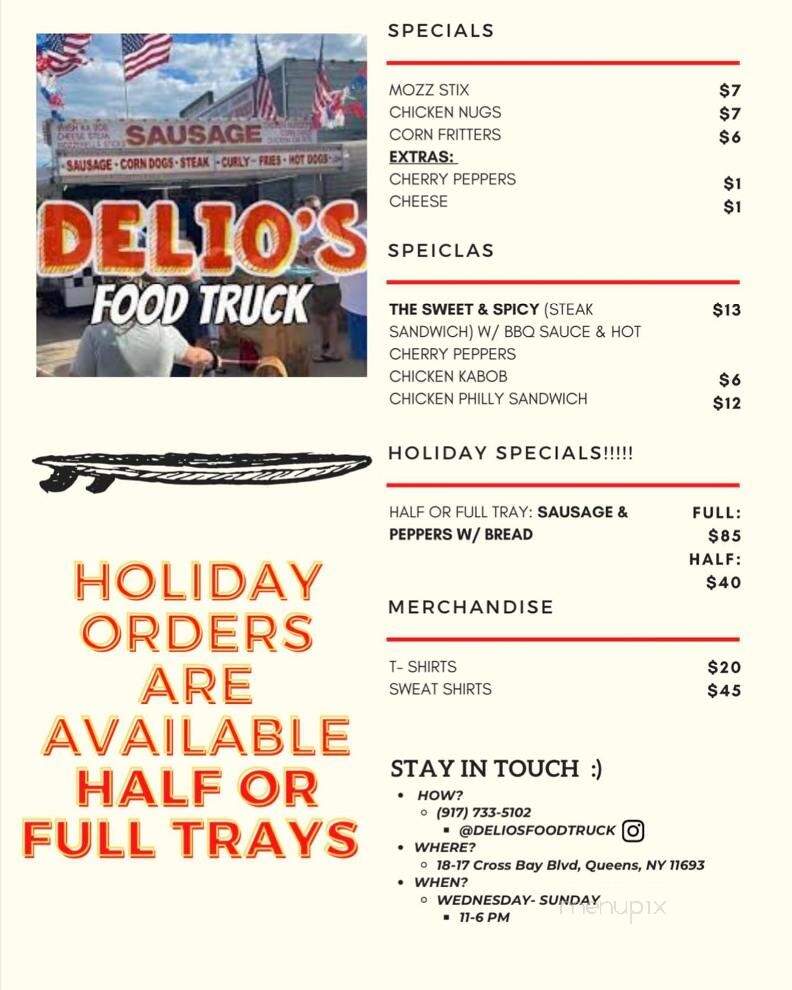 Delio's Food Truck - Queens, NY menu_pic