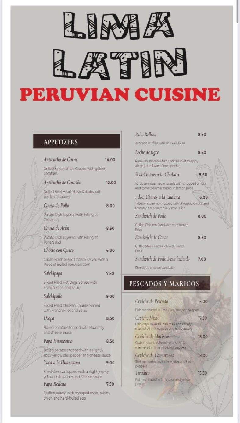 Lima Latin Peruvian Cuisine - Sayreville, NJ
