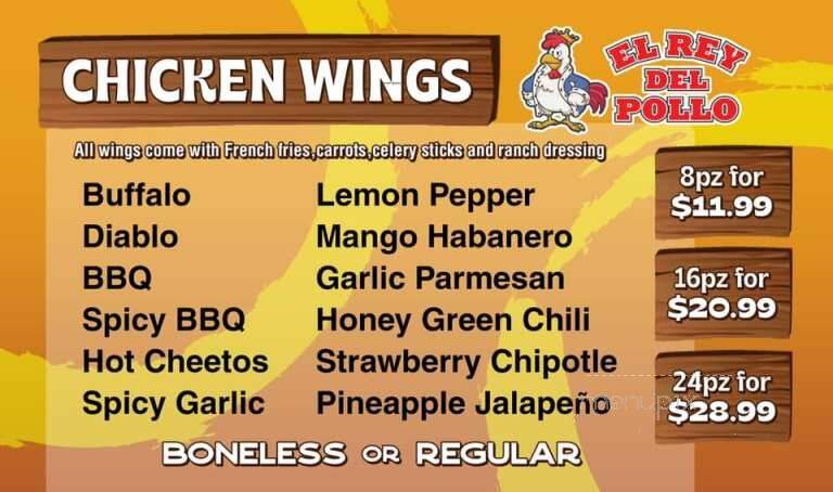 El Rey del Pollo - Albuquerque, NM menu_pic