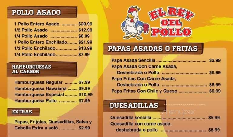 El Rey del Pollo - Albuquerque, NM menu_pic