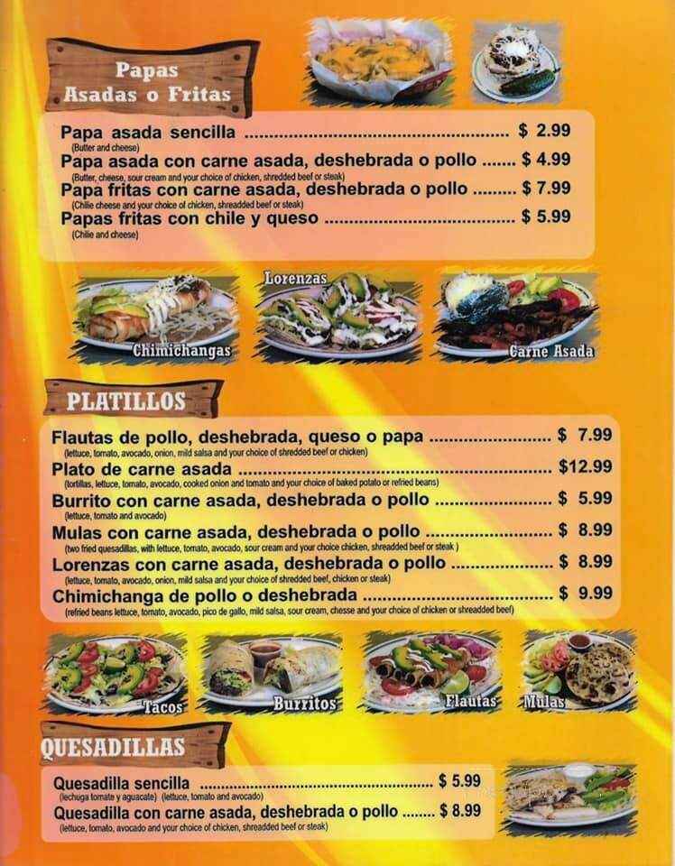 El Rey del Pollo - Albuquerque, NM menu_pic