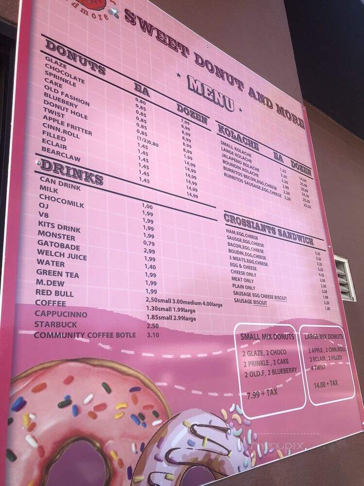 Sweet Doughnuts & More - Rosepine, LA menu_pic