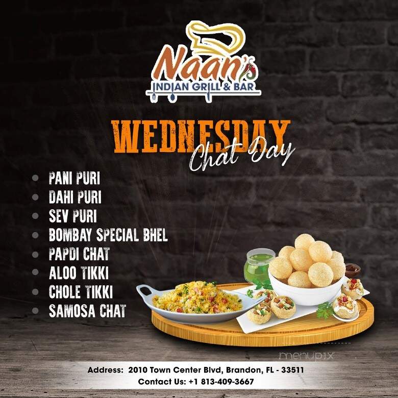 Naans Indian Bar and Grill - Brandon, FL menu_pic
