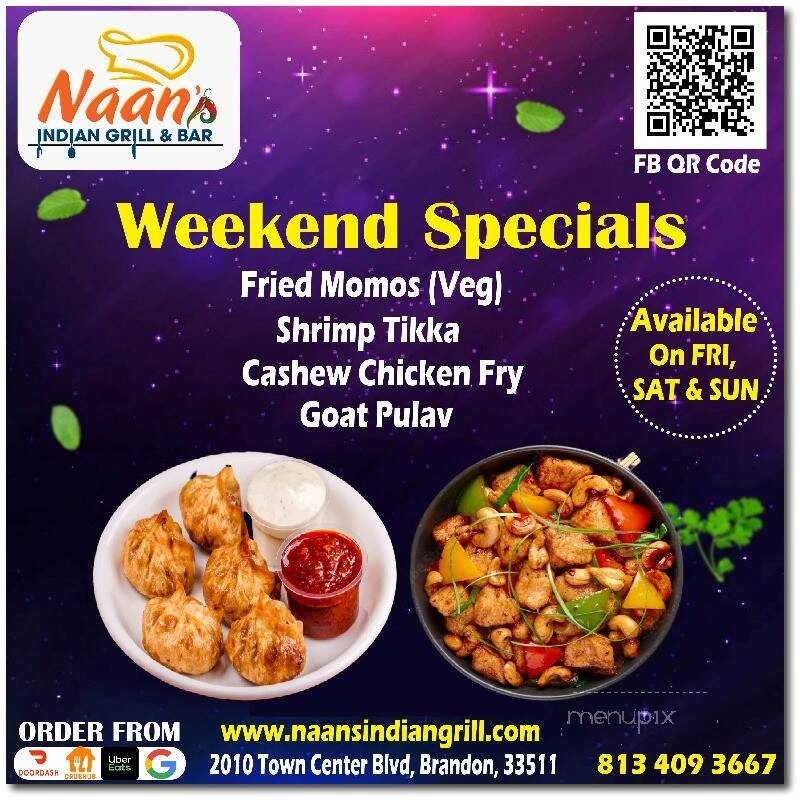 Naans Indian Bar and Grill - Brandon, FL menu_pic