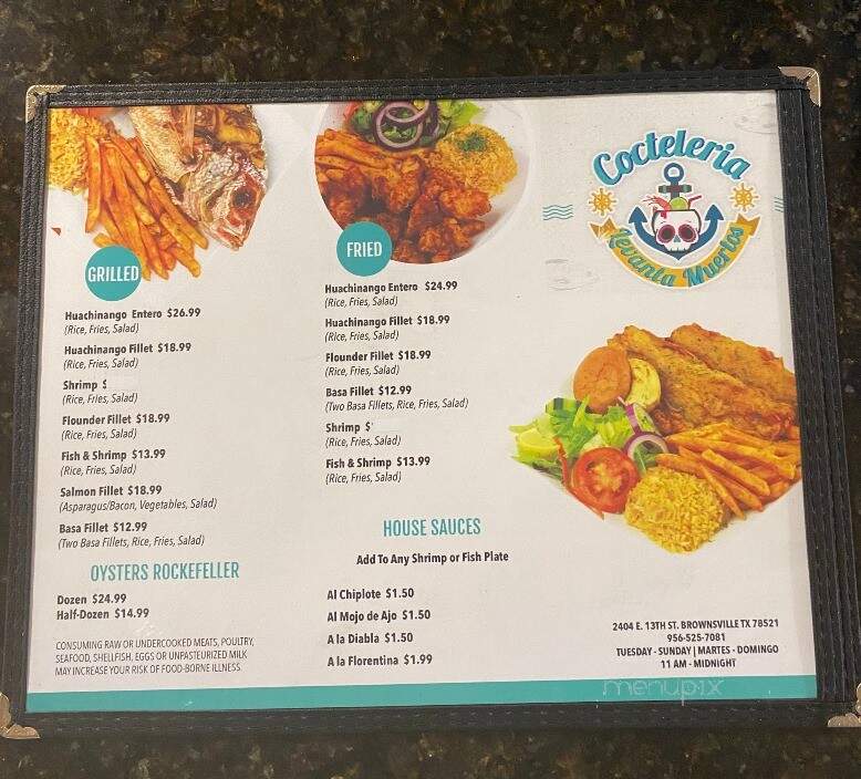 Cocteleria El Levanta Muertos - Brownsville, TX menu_pic
