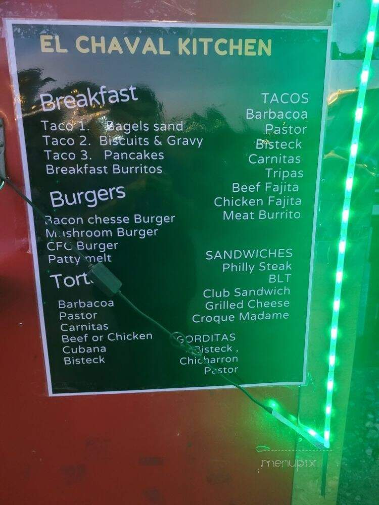 El Chaval Kitchen - Elgin, TX menu_pic