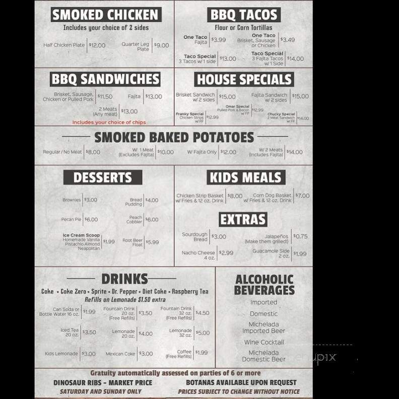 492 BBQ - Edinburg, TX menu_pic