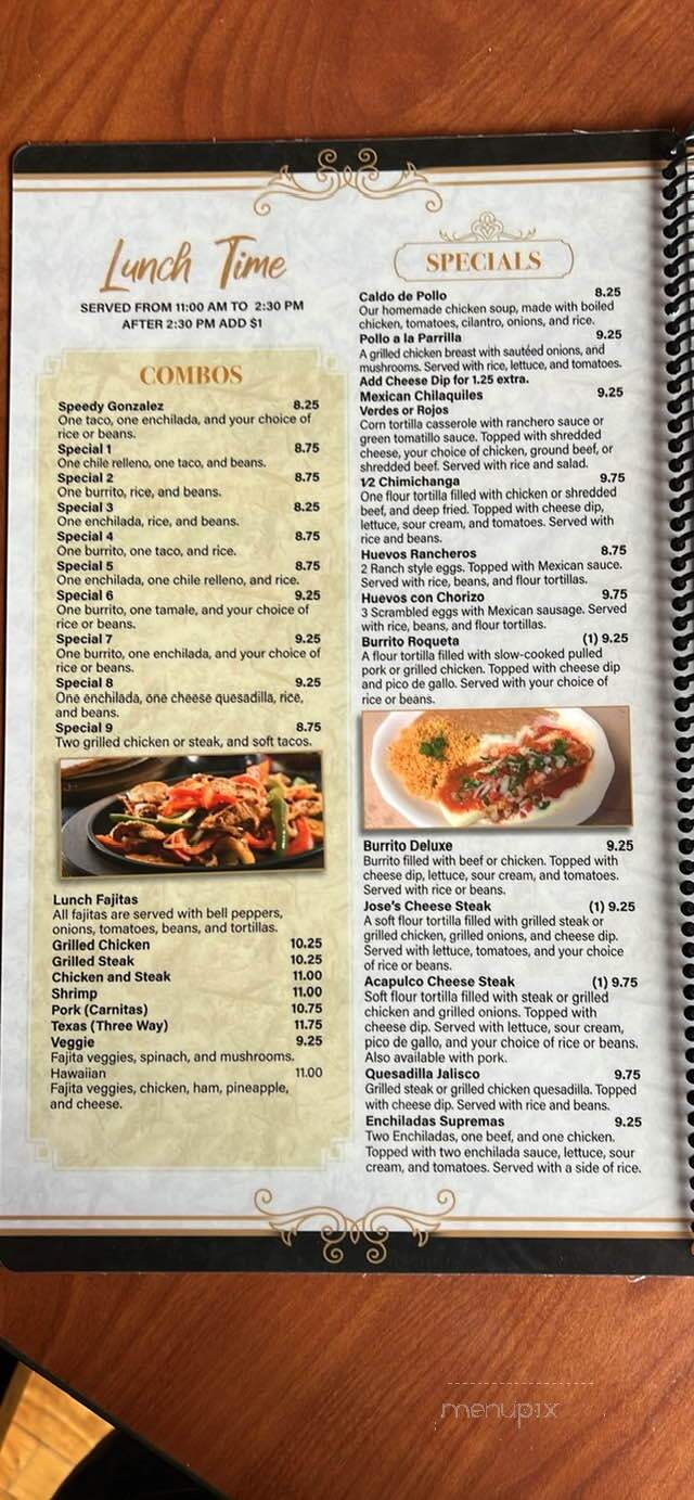 Senor Tequilla Mexican Restaurant - Port Huron, MI menu_pic