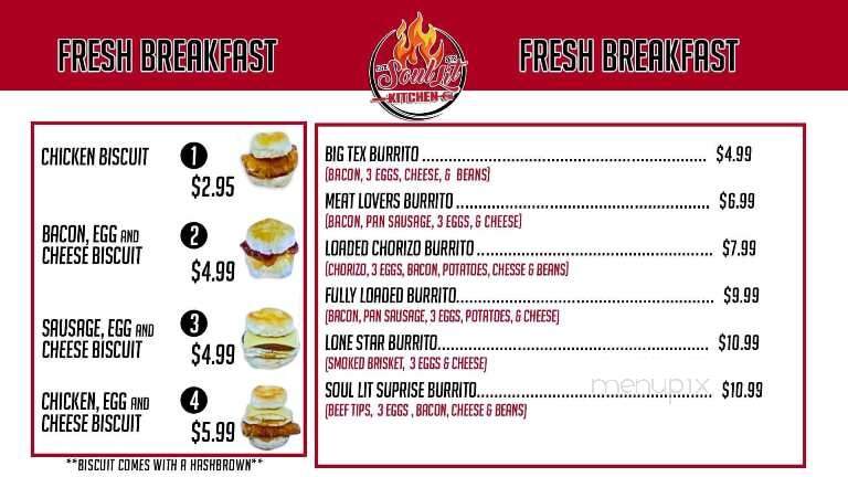 Soul Lit Kitchen - Texas city, TX menu_pic