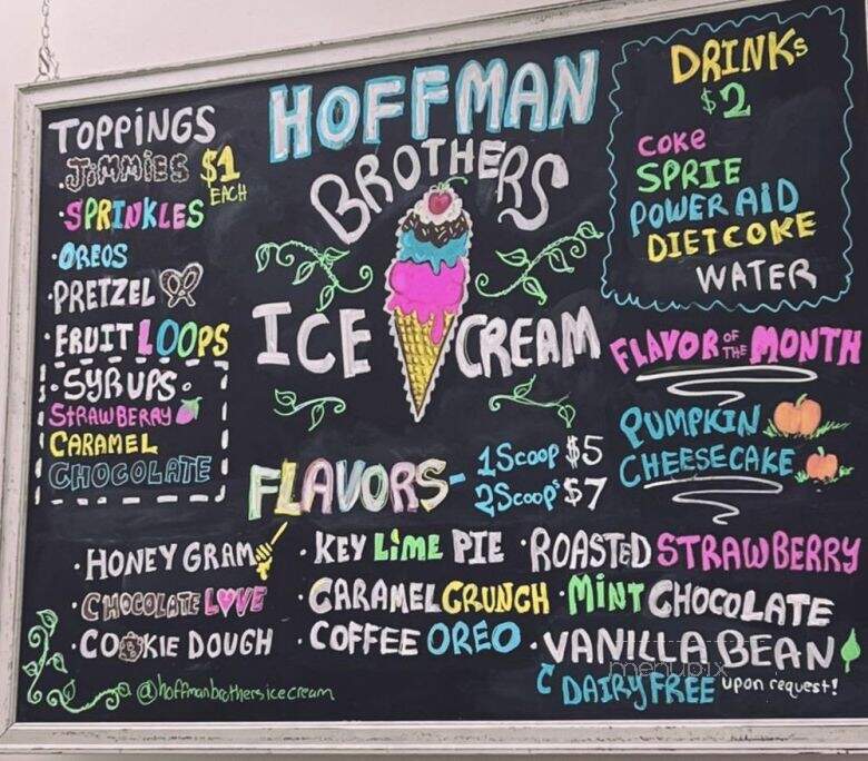 Hoffman Brothers Ice Cream - Frederick, MD menu_pic