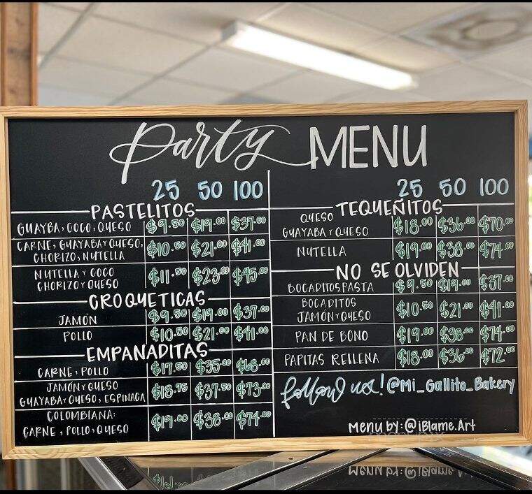 Mi Gallito Bakery - Miami, FL menu_pic