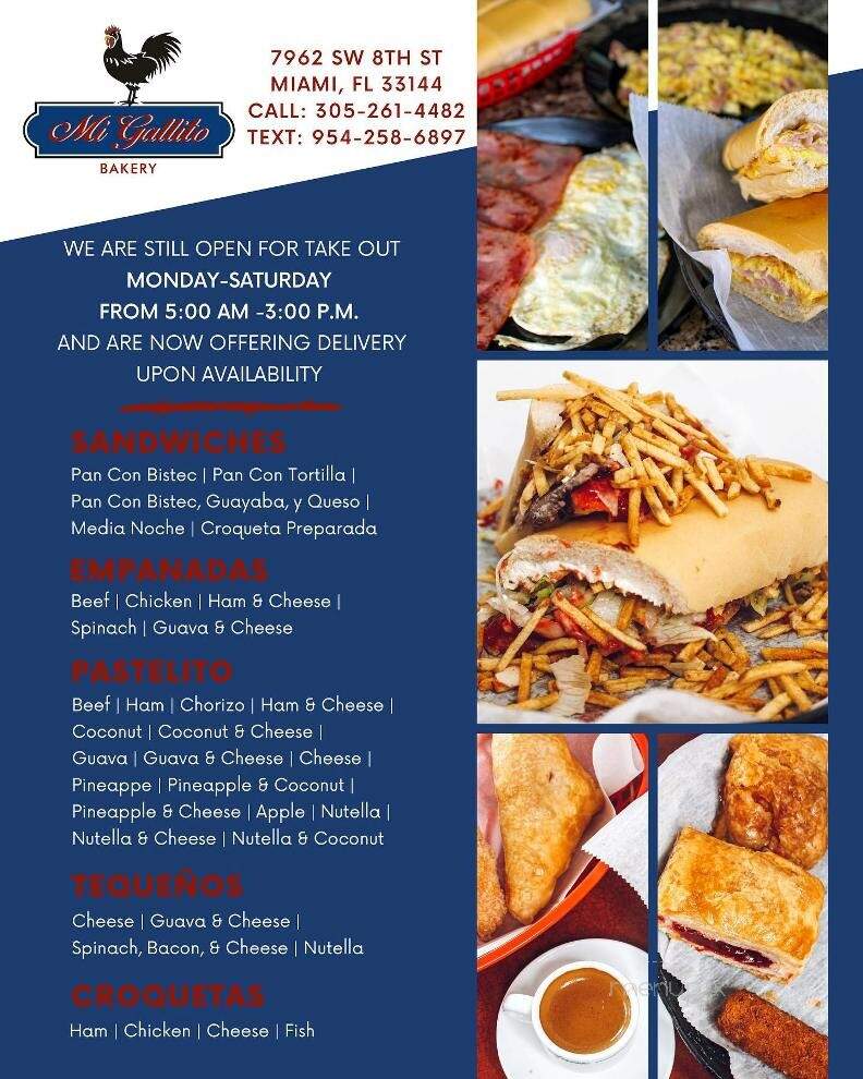 Mi Gallito Bakery - Miami, FL menu_pic