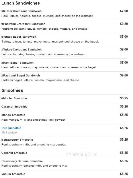Sierra Donuts - Anaheim, CA menu_pic