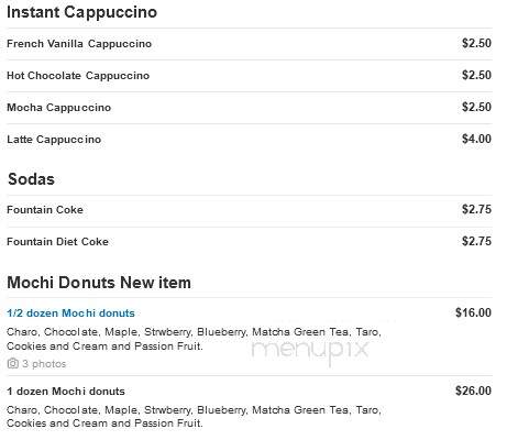 Sierra Donuts - Anaheim, CA menu_pic
