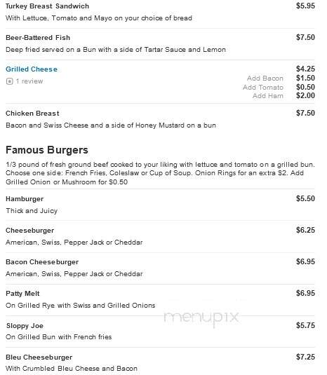 Gus 12th Street Cafe - Sarasota, FL menu_pic