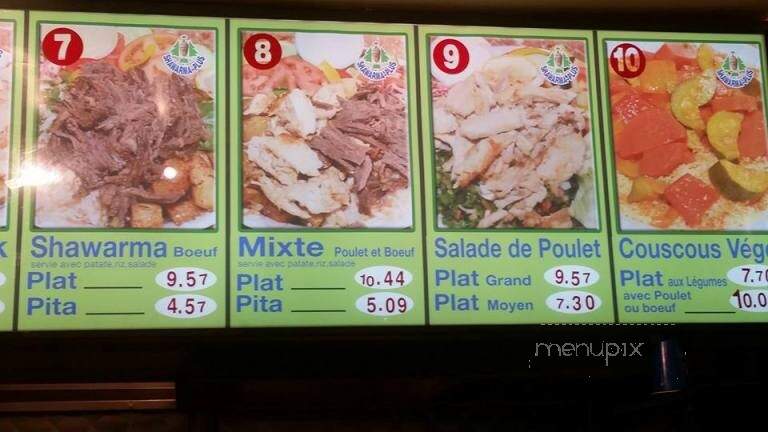 Shawarma Plus - Montreal, QC menu_pic