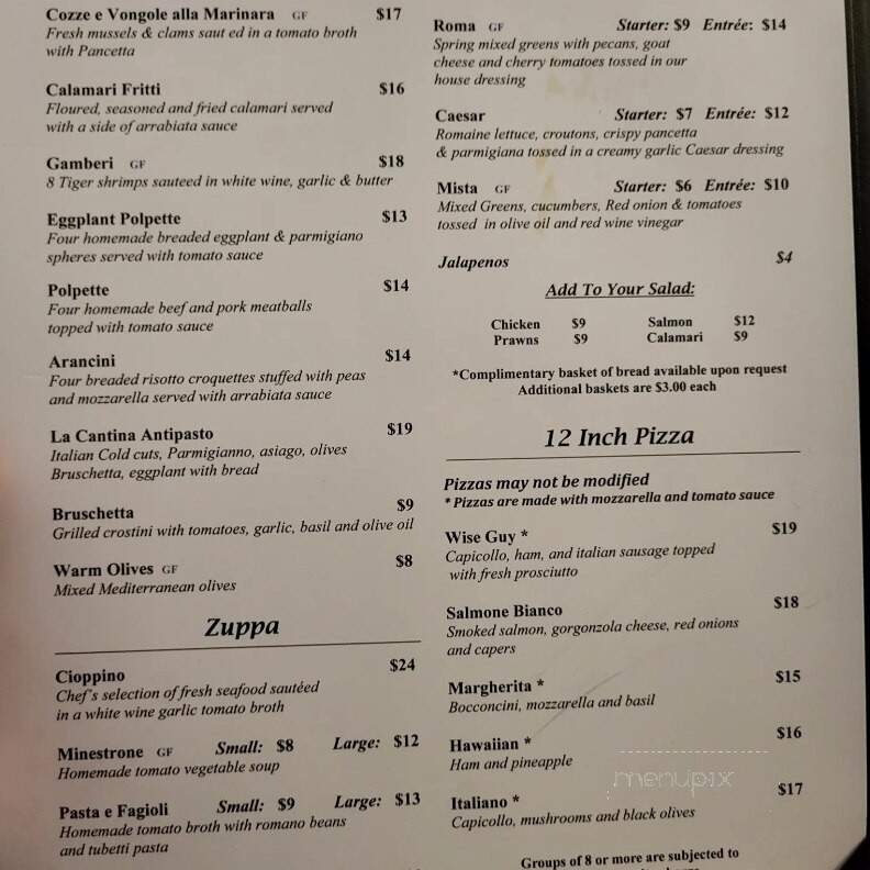La Cantina - Calgary, AB menu_pic