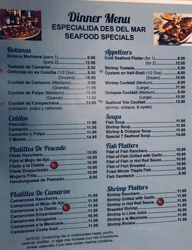 La Playa Dorado - Garden City, KS menu_pic
