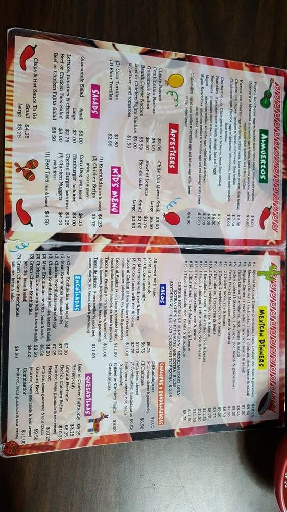 Garcia's Restaurant - Crane, TX menu_pic