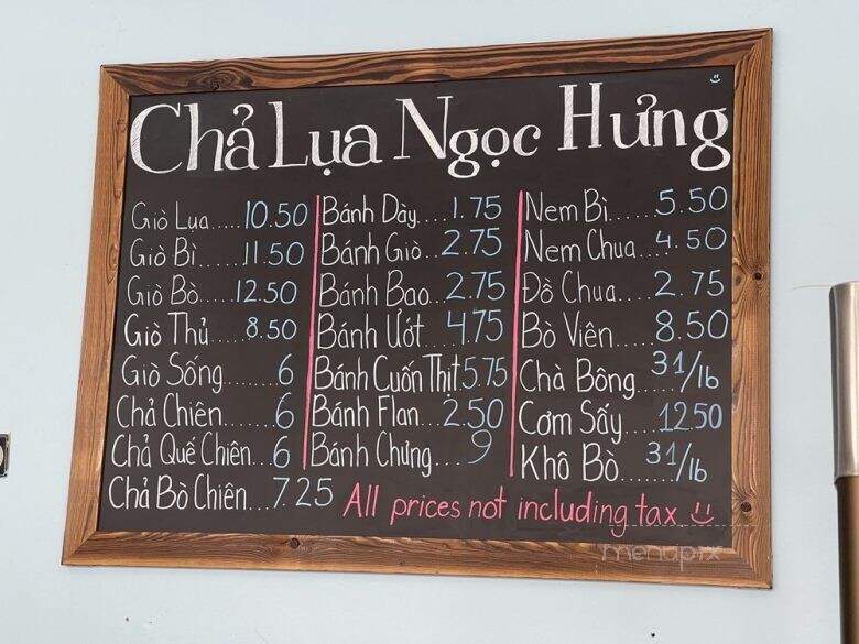 Cha Lua Ngoc Hung - Falls Church, VA menu_pic