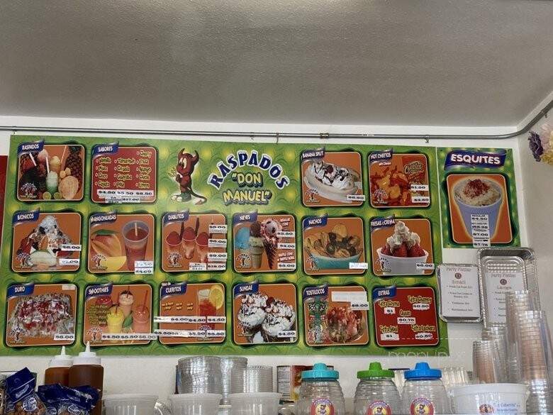 Raspados Don Manuel - Los Angeles, CA menu_pic