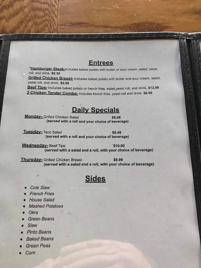 Howards - Eden, NC menu_pic