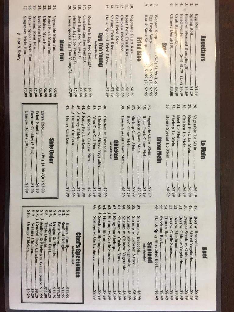 Mr. Wok Chinese Hibachi Grill - Clinton, TN menu_pic