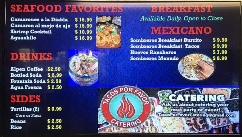 Sombreros - South Lake Tahoe, CA menu_pic