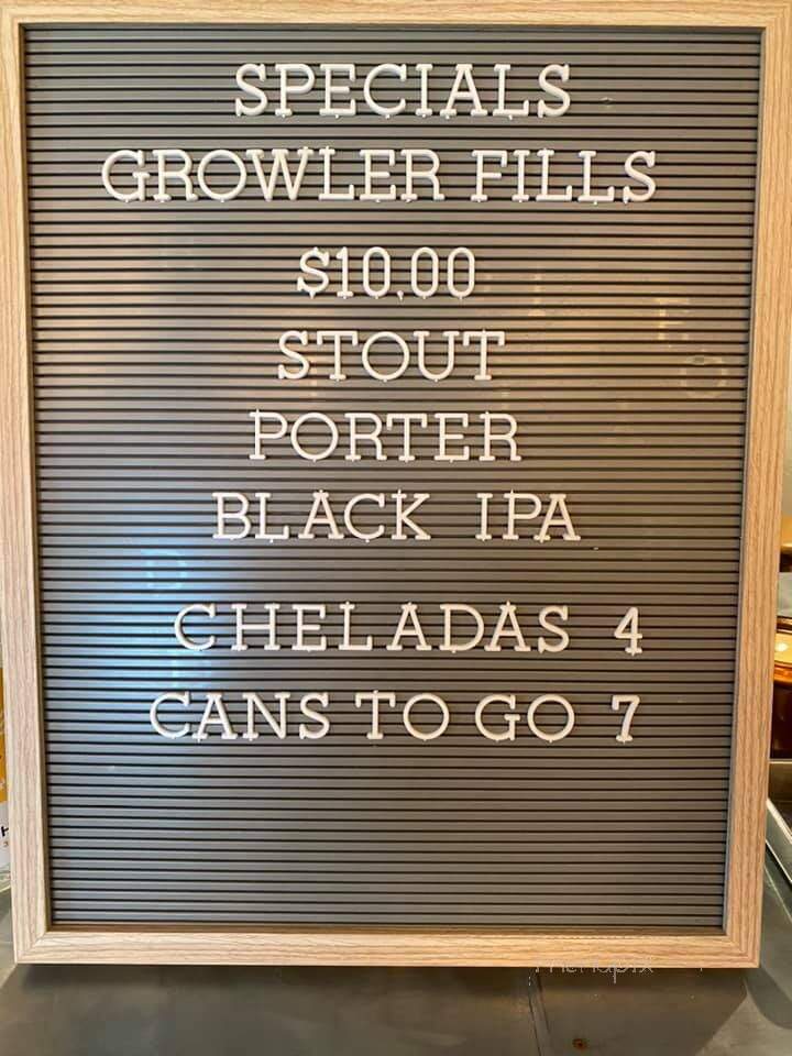 SunnHaus Brewing Project - Abilene, TX menu_pic