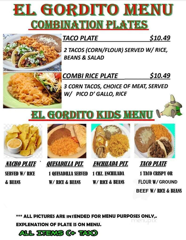 El Gordito - Grand Forks, ND menu_pic