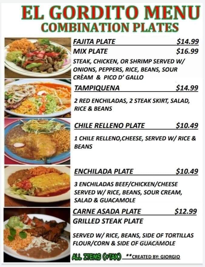 El Gordito - Grand Forks, ND menu_pic