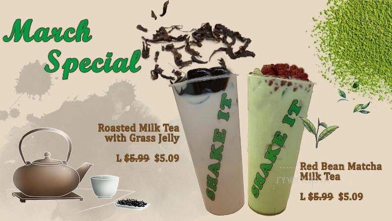 Shake It Bubble Tea & Fresh Juice - Victoria, BC menu_pic